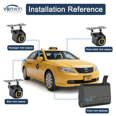 Alto rendimiento 1-4 Cámara Dash Cam Video MDVR con AADA BSD DMS WIFI GPS 4G Funcionalidad Cámara de coche para taxi