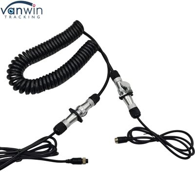 Cable de remolque a prueba de agua de 4 pines 12V cámara de cable electrónico para camión doble autobús tractor cámaras de visión trasera