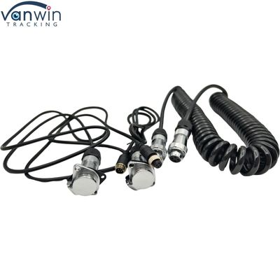 Cable de remolque a prueba de agua de 4 pines 12V cámara de cable electrónico para camión doble autobús tractor cámaras de visión trasera