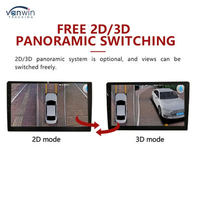 3D HD 1080P 360 cámara de estacionamiento de coche camión cámara de advertencia inversa coche cámara de 360 grados vista de pájaro del sistema de seguridad