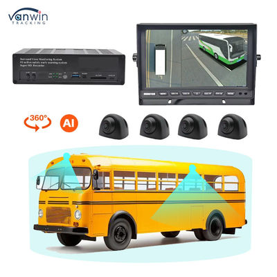 3D HD 1080P 360 cámara de estacionamiento de coche camión cámara de advertencia inversa coche cámara de 360 grados vista de pájaro del sistema de seguridad