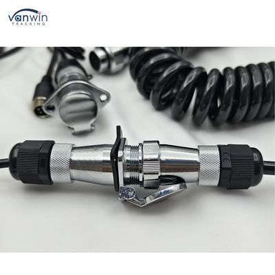 4 pin Femenino para enchufar Cable de cable de remolque a prueba de agua de alambre de resorte personalizado para carretilla elevadora