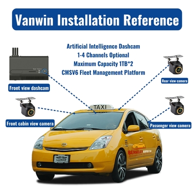 Grabadora inteligente de cámara con rastreo GPS DVR móvil FHD 3G Wifi CMSV6 cámara de taxi de coche caja negra grabación para la gestión de la flota