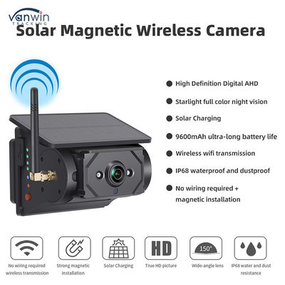 Kit de monitoreo de automóviles de pantalla IPS inalámbrica de 7 pulgadas con 4 cámaras solares Apoya la visión nocturna IR y fácil de instalar