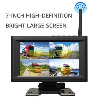 Pantalla de visualización impermeable de 7 pulgadas Sistema de cámara de monitoreo con carga automática inalámbrica de 1/2/4 canales