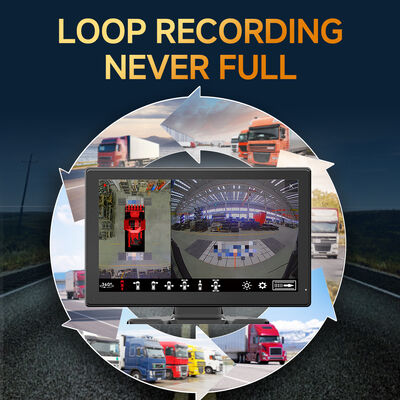 Sistema de visión envolvente AI MDVR con cuatro cámaras de ojo de pez de visión nocturna y grabación de alta velocidad de fotogramas para vehículos pesados