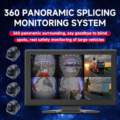 Sistema de visión envolvente AI MDVR con cuatro cámaras de ojo de pez de visión nocturna y grabación de alta velocidad de fotogramas para vehículos pesados