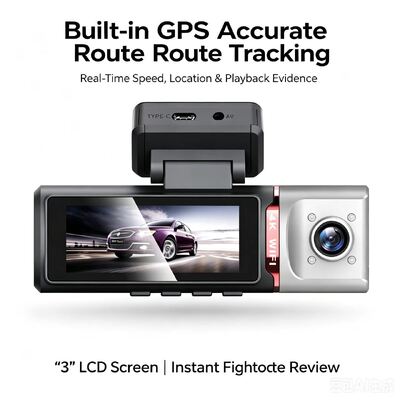 Cámara de tablero AI 4G de 3 canales 4K frontal, ADAS y DMS, seguimiento GPS, monitor de estacionamiento 24 horas al día, 7 días a la semana