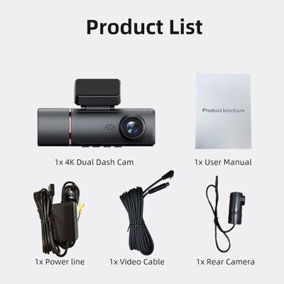 4K Dashcam de conducción asistida avanzada GPS ADAS DMS con soporte WIFI para monitoreo de estacionamiento