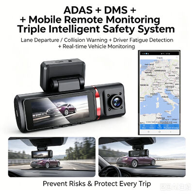 3 canales HD DVR Dash Cam 4G 4K Frente 1080P Cabina trasera GPS de seguimiento ADAS DMS 24/7 Parking Monitor para la seguridad de la flota