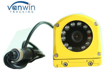 Vista lateral amarilla del CCD 700TVL de la cámara de vigilancia del CCTV de la prenda impermeable del metal para el autobús/el camión