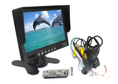 Quad el monitor LCD del tft del coche 7 pulgadas de pantalla con 4 entradas de las cámaras de vídeo