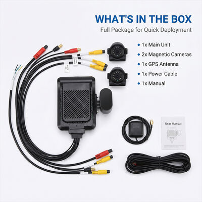 Sistema 4G Dashcam para vehículos comerciales - rastreador WiFi GPS antirrobo con soporte periférico de I/O RS232