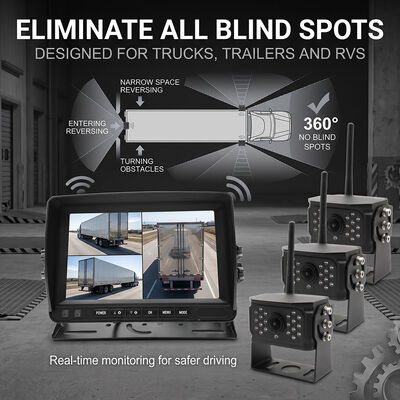 Kit de cámara de seguridad inalámbrica de 7 pulgadas / 9 pulgadas / 10 pulgadas con monitor Sistema de monitoreo de video inteligente Visión nocturna a color