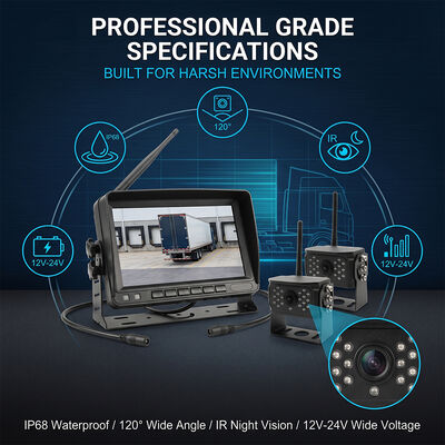 Kit de cámara de seguridad inalámbrica de 7 pulgadas / 9 pulgadas / 10 pulgadas con monitor Sistema de monitoreo de video inteligente Visión nocturna a color