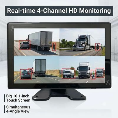 4CH AI BSD Sistema de vigilancia de la seguridad de carretillas elevadoras 1080P Cámara/pantalla y luz de alarma LED/apto para maquinaria pesada