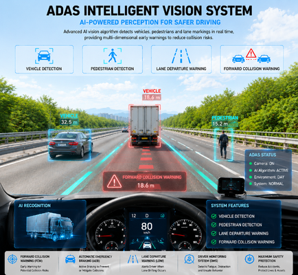 4G CCTV DVR de vehículos con sistema de frenado automático de emergencia AEBS incorporado ADAS+DSM+BSD Seguridad activa para camiones y autobuses