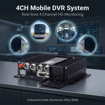 DVR Móvil de 4 Canales con Rastreador GPS y Cámara de Coche 1080P para Sistema de Seguridad de Autobuses