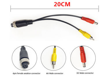 4 longitud del cable 23cm del audio RCA DVR de Pin Aviation Connector Cable BNC