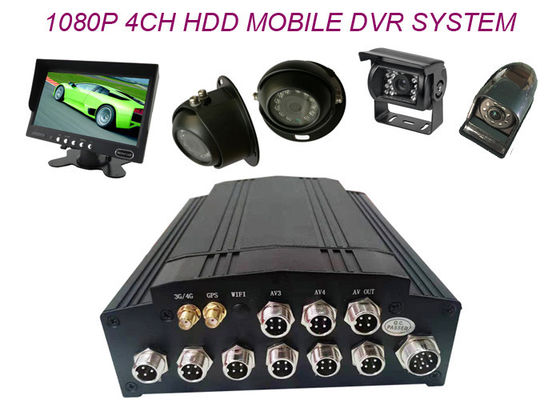 4 CCTV móvil MDVR 2TB HDD del canal 1080P HD DVR que registra GPS 4G para el camión/el taxi/el autobús
