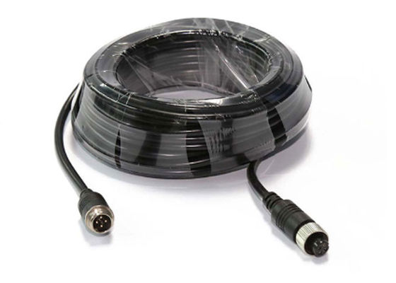 20m 4P Din Jack cable de extensión doble blindaje conector de mujer a hombre para la cámara del autobús