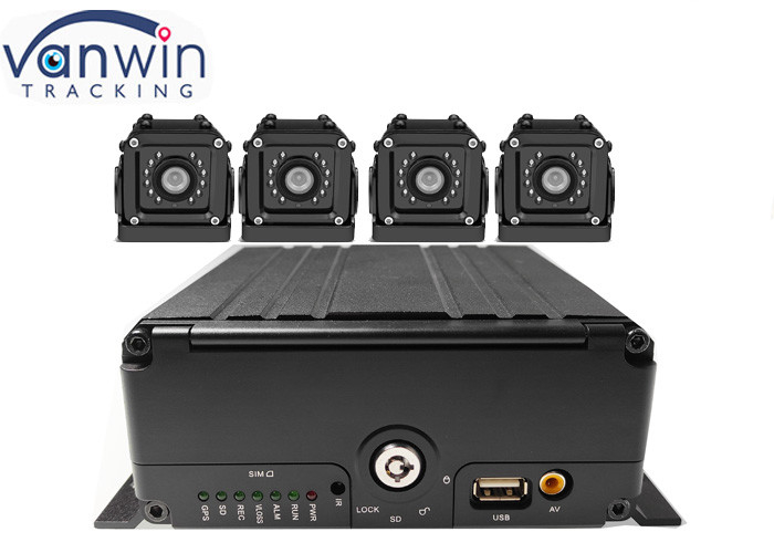 4ch 4G GPS WIFI H.265 HDD grabador de automóviles móviles DVR para la gestión de la flota de vehículos