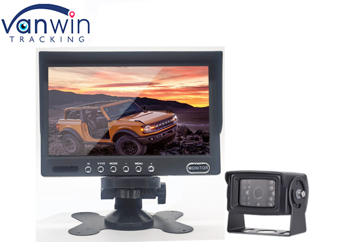Vehículo de 7 pulgadas en la entrada de video de reserva de Digitaces TFT LCD 2 del monitor de la rociada para la cámara de Mdvr