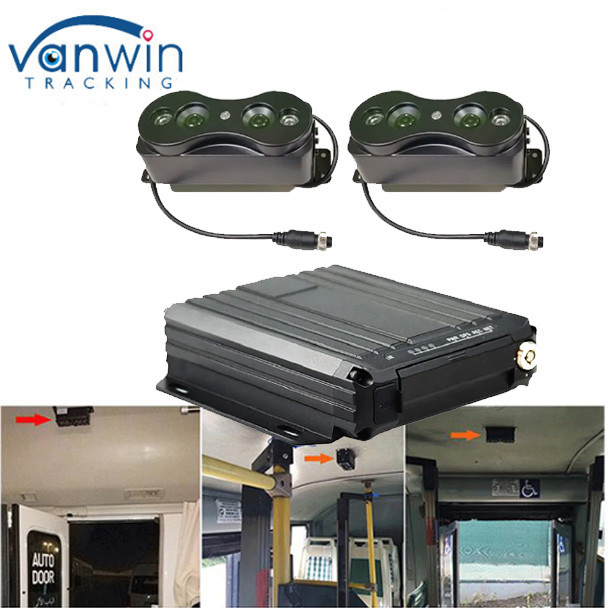 Tipo facial contador automático de la cámara del reconocimiento del contador 4G GPS MDVR del pasajero del autobús