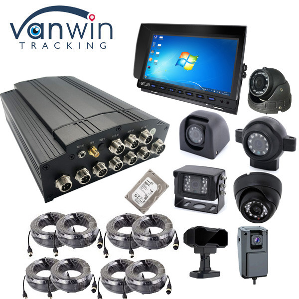 4G 5G 1080P 8 canales Sistemas de cámaras DVR móviles para autobuses escolares con software de cliente libre