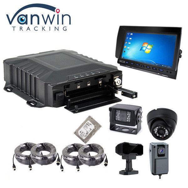DVR móvil funcional de 4 canales con Dashcam 4G GPS WIFI para taxi / autobús