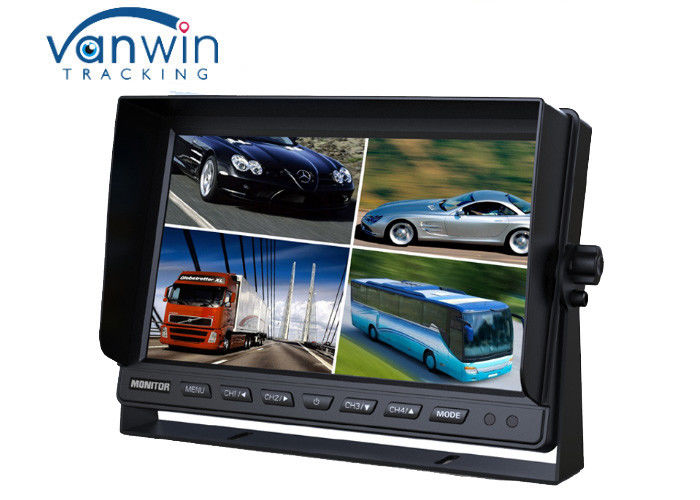 24V Van TFT LCD Color Monitor para automóvil 10.1 pulgadas monitor LCD con entrada de vídeo de 4 canales