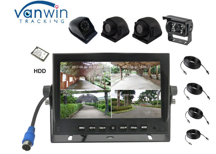 New Arrival 4 Channels HD car Monitor 7 Inch Reversing System with 4 cameras inputs