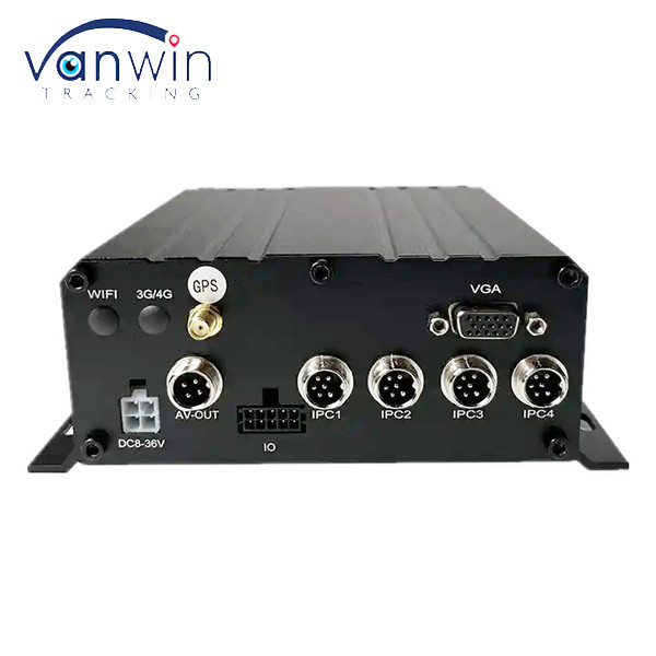4CH MNVR con soporte HDD SSD 4G GPS WiFi para el monitoreo remoto de la red de vehículos de camiones y autobuses