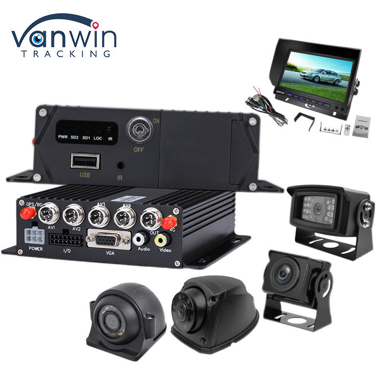 Vehículo montado DVR4 de grabación cámara de acogida de interfaz de aviación pantalla de interfaz VGA monitor de alta definición