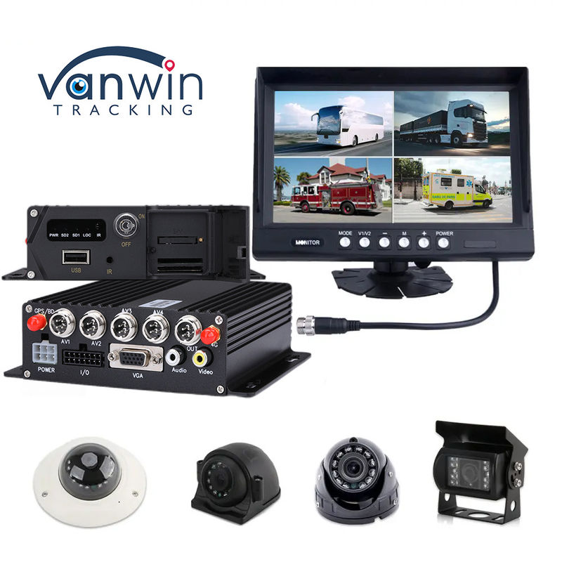 AI MDVR 4CH 1080P H.265 HHD Mobile DVR Dashcam Registrador GPS móvil