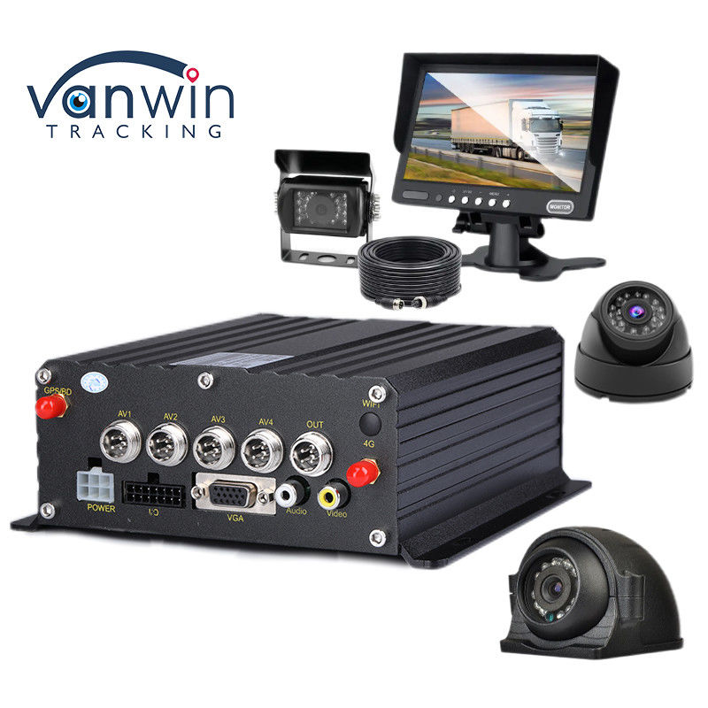 4CH 1080P H.265 Tarjeta SD DVR móvil GPS Tracker para el instrumento de grabación de automóviles