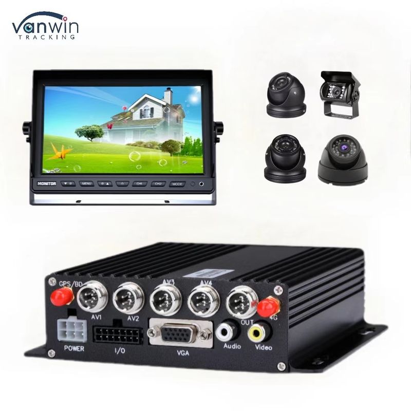 DC 12V 36V H.265 4CH HD 1080P Car Mobile DVR Dash Cam Recorder con transferencia inalámbrica