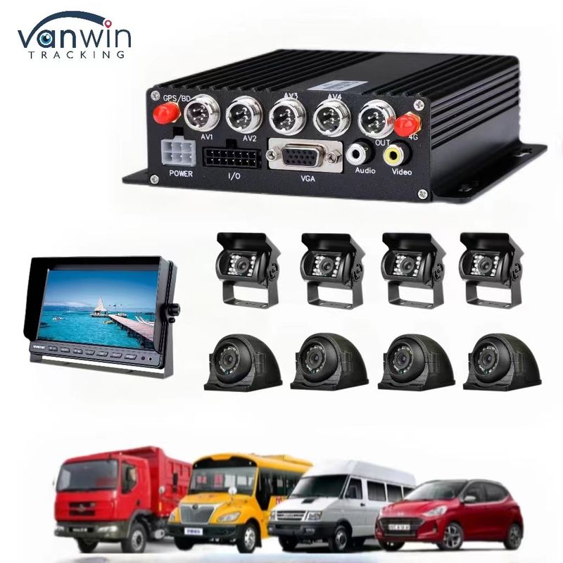 8CH 1080P H.265 HD GPS Vehicle Mobile DVR Recorder con salida de 12V 2.5A y 5V 2A