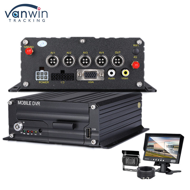 Vehículo 1080P H.265 4CH SD Car Mobile DVR Dash Cam Recorder