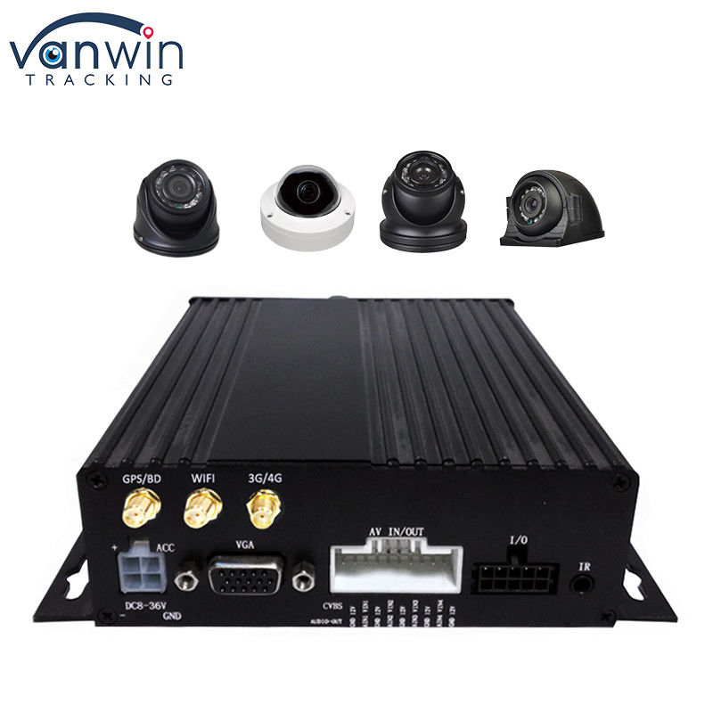 GPS 1080P HD 4CH DVR móvil Tarjeta SD Samrt WIFI Autobús Vehículo Grabador de vídeo digital