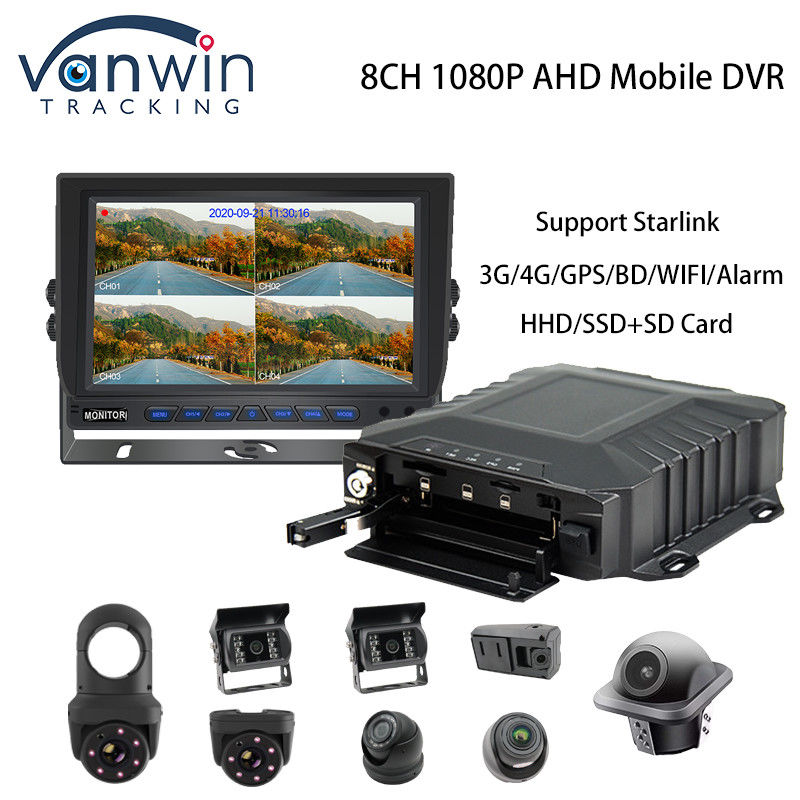 4G Starlink 1080P AHD 8 canales Coches CCTV MDVR GPS 4G sistema de cámara WIFI DVR móvil