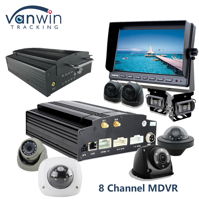 4G Wifi GPS Sistema de cámara MDVR 8CH Grabadora de vídeo digital móvil para autobuses y camiones