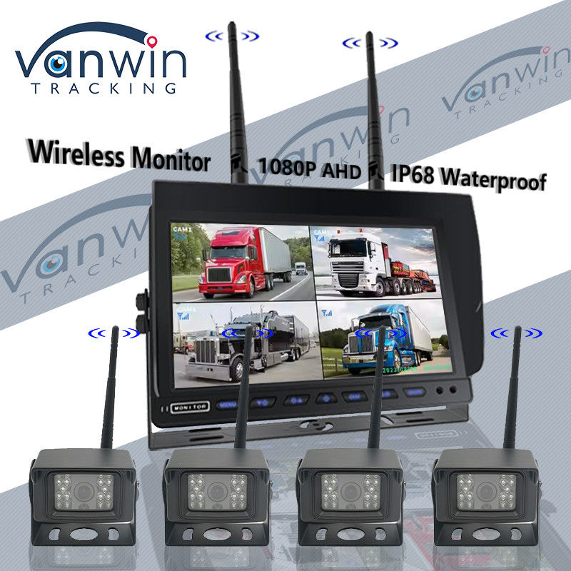 Sistema de visión trasera inalámbrico digital de 7 pulgadas AHD Camión cámara inversa Monitor de coche TFT inalámbrico