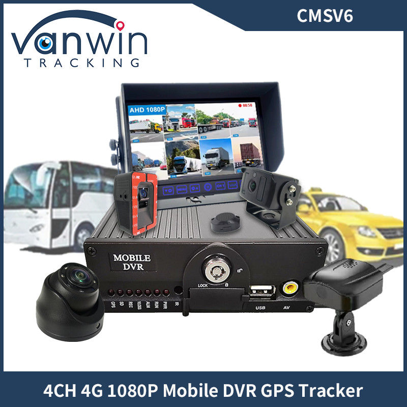 4CH doble tarjeta SD GPS MDVR cámara con 4G WiFi DVR móvil sistema de seguridad de autobuses escolares
