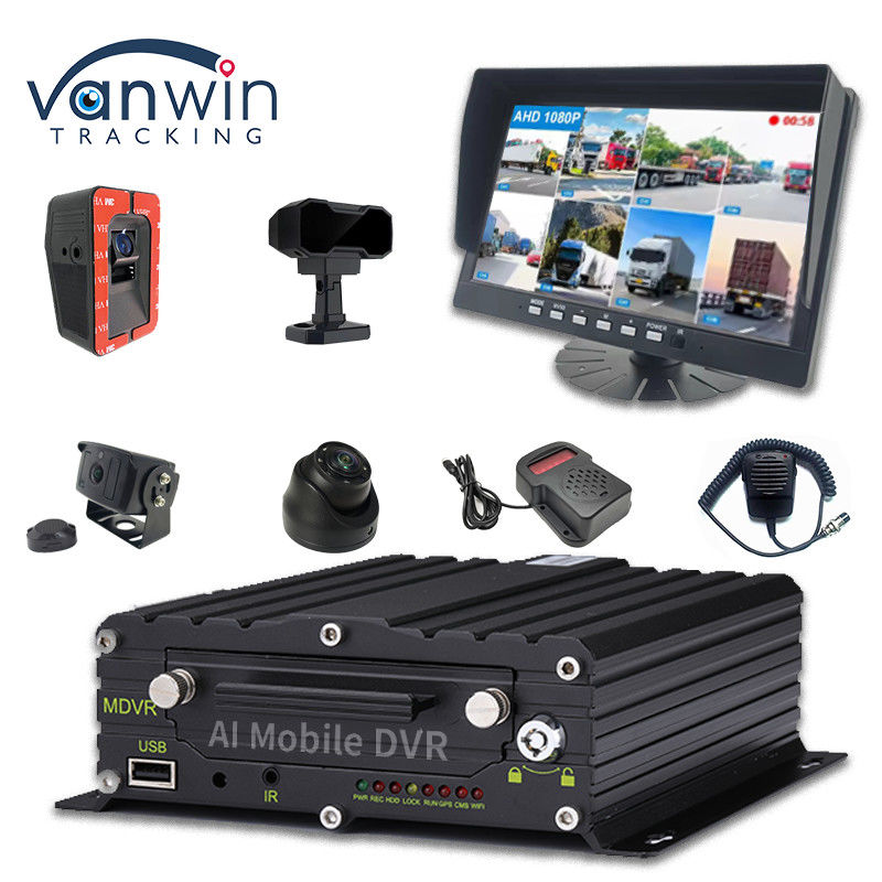 ADAS DMS BSD AI Vehicle Fleet Cam Car Con 8CH WiFi GPS 4G Vista en vivo DVR móvil para el coche