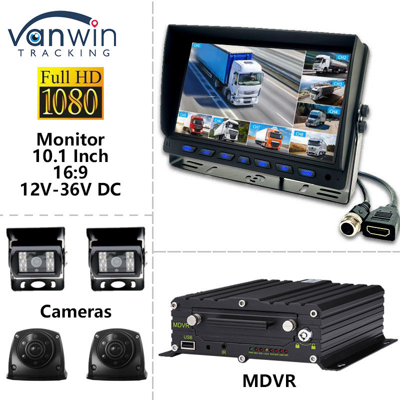 10Display de pantalla de automóvil AHD de.1 pulgadas 8CH MDVR cámara 1080P Color TFT sistemas de monitoreo de automóviles