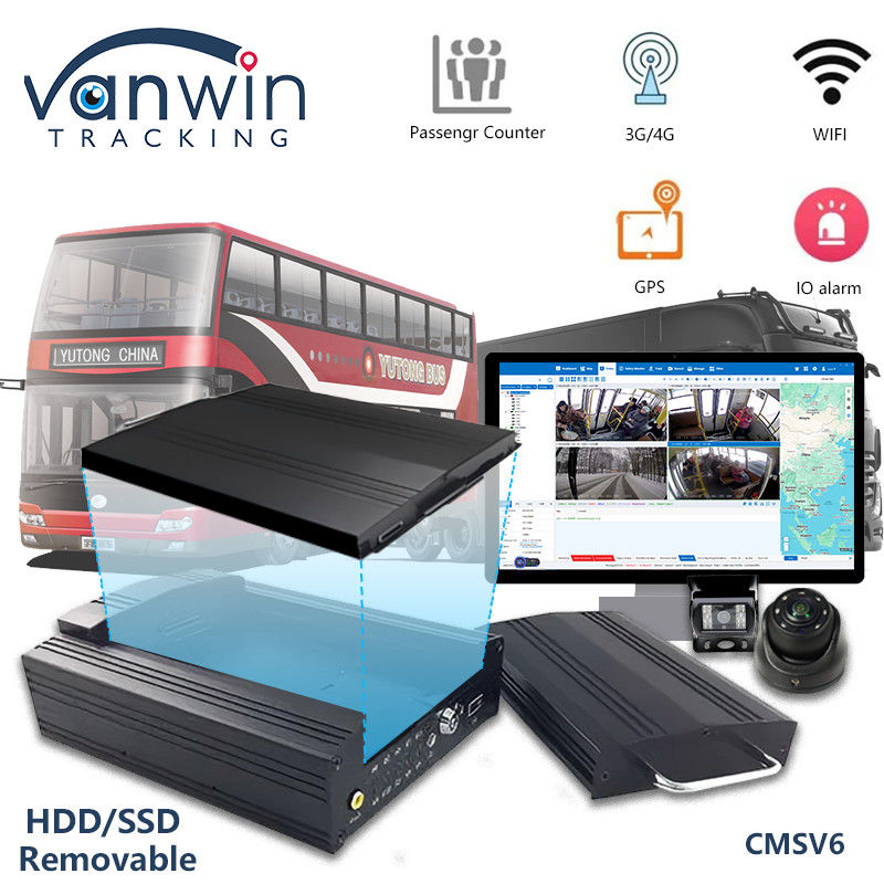 OEM 8CH HD 1080P HDD DVR móvil con 4G GPS WIFI MDVR para el sistema de gestión de la flota