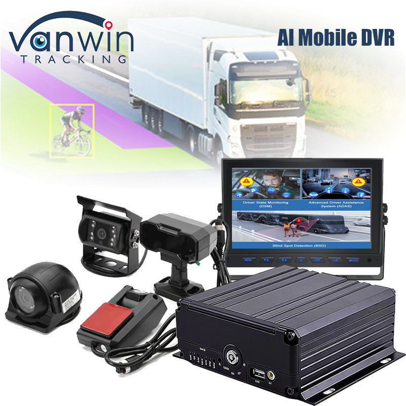 4CH 1080P AI Función DVR móvil ADAS DMS Kit DVR 4G GPS SD HDD MDVR Sistemas de vehículo