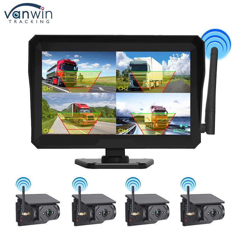 10.1 pulgadas 1080P Monitor de coche inalámbrico Kit de cámara de visión nocturna Función de la cámara split monitor