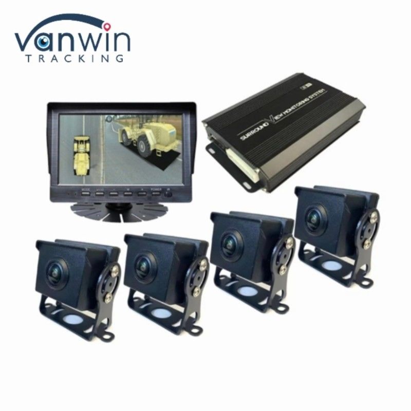 Sistema de grabación de cámaras de automóviles 3D de 360 grados para camiones y autobuses AHD 7 / 9 / 10.1 Inch Monitor